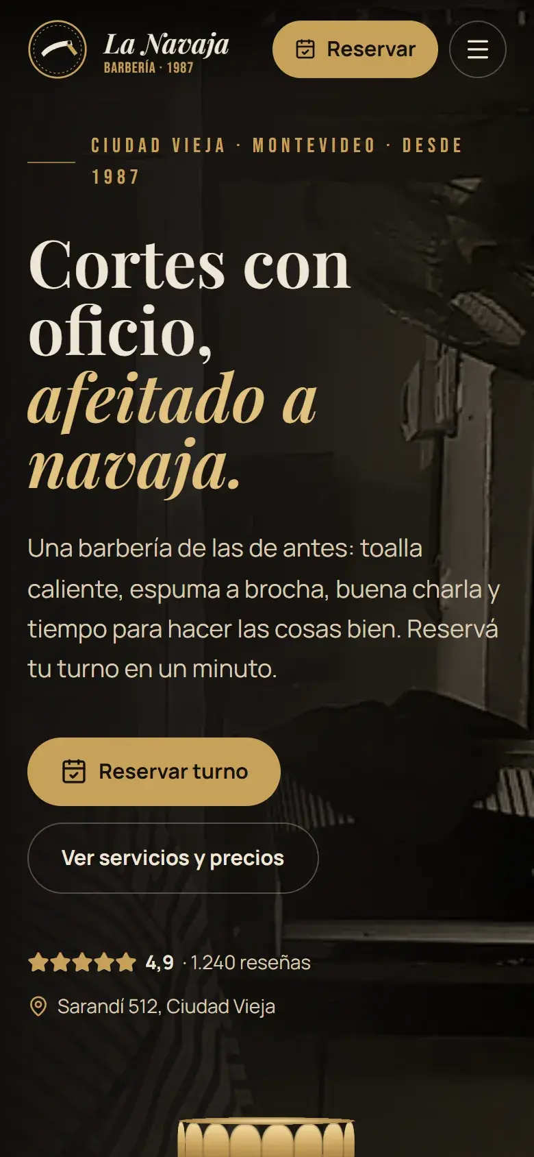Captura en celular de La Navaja
